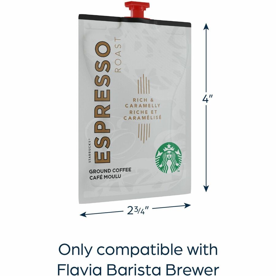 Starbucks Freshpack Blonde Espresso Roast Coffee - Compatible with Flavia Barista - 72 / Carton