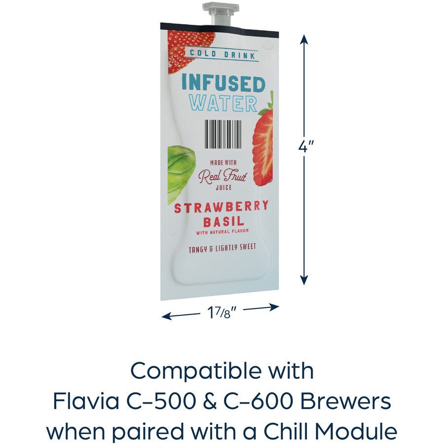Flavia Strawberry Basil Infused Water Freshpack - 100 / Carton