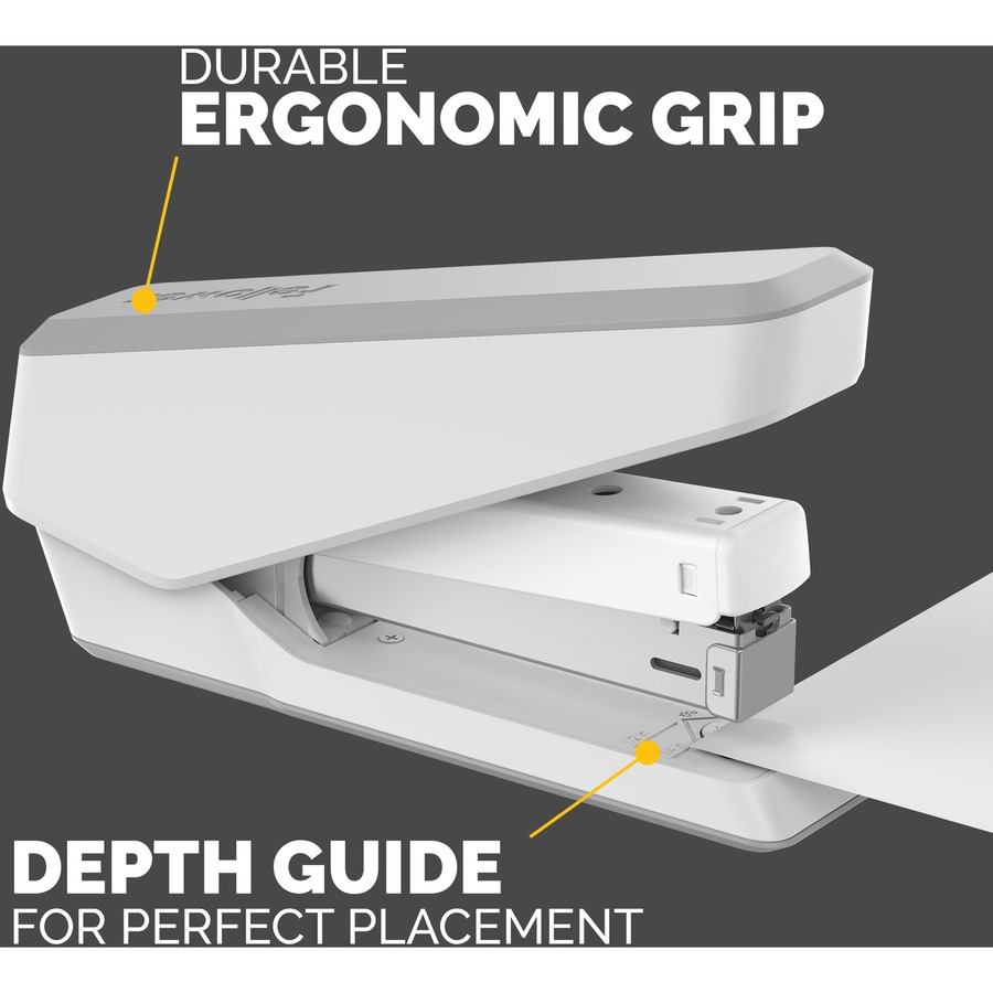 Fellowes LX850 Full Strip EasyPress Stapler - White - 210 Staple Capacity - Full Strip - White = FEL5011601