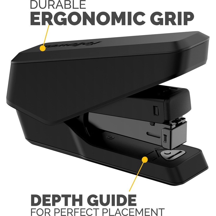 Fellowes LX840 Half Strip EasyPress Stapler - Black - 105 Staple Capacity - Half Strip - Black = FEL5010601