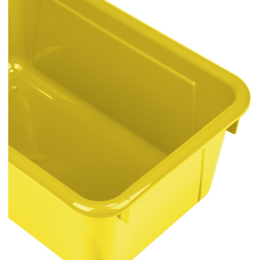 Storex Storage Bin - Cover - Yellow - 1 Each = STX62738U05C