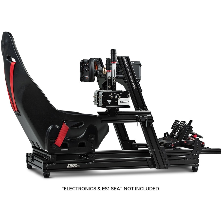 Next Level Racing GTElite Racing Simulator Cockpit- Front & Side Mount Edition - Carbon, Steel