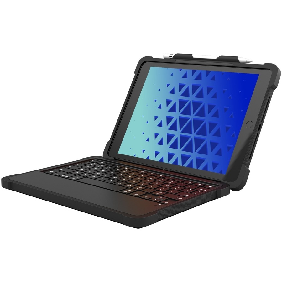 MAXCases Extreme KeyCase-X Rugged Keyboard/Cover Case for 10.2" Apple iPad (7th Generation), iPad (8th Generation), iPad (9th Generation) Tablet - Clear