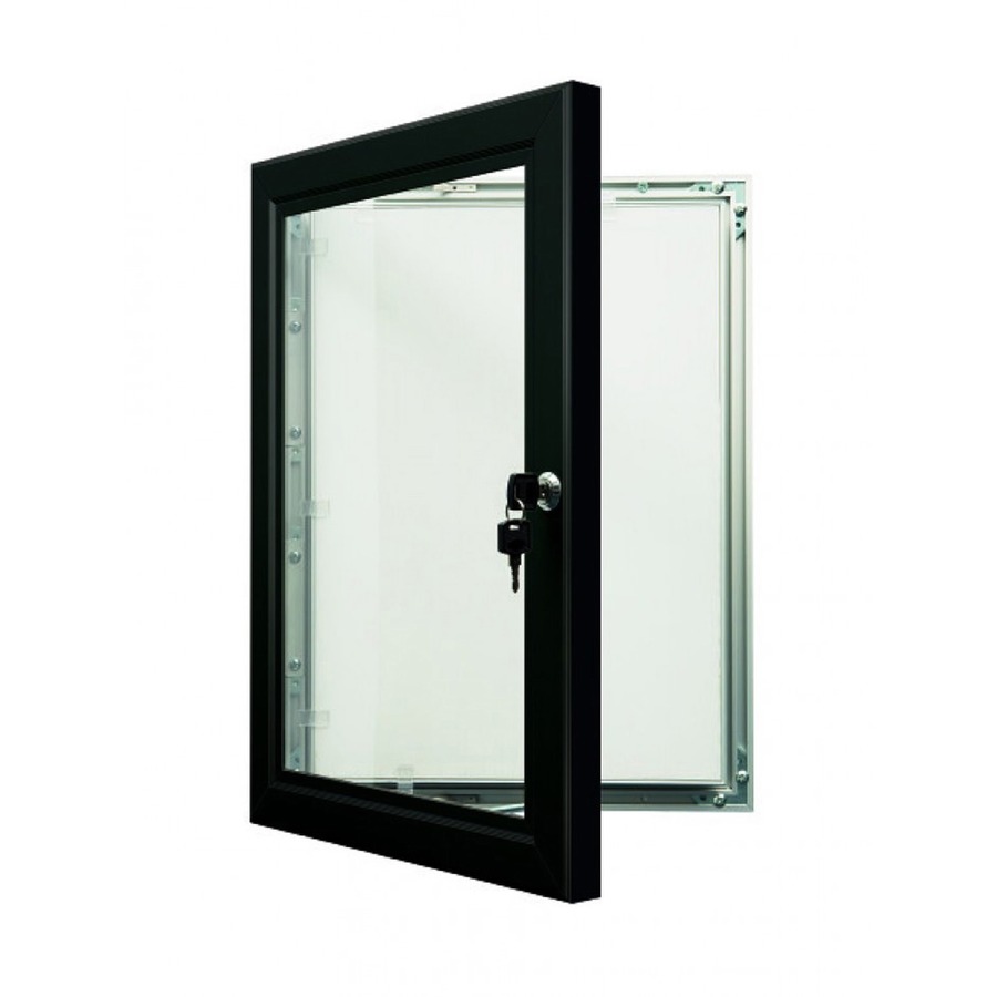 Seco Locking Poster Case - 11" x 14" Frame Size - Rectangle - Portrait, Landscape - Black - Weather Proof, Shatter Proof, Lockable, Rust Proof, Water Proof - Aluminum, Plastic, Polycarbonate - Black - 1 Each