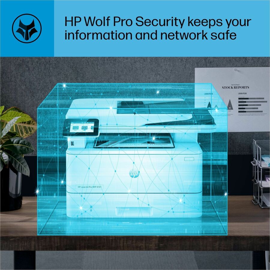 HP LaserJet Pro 4101fdw Wired & Wireless Laser Multifunction Printer - Monochrome