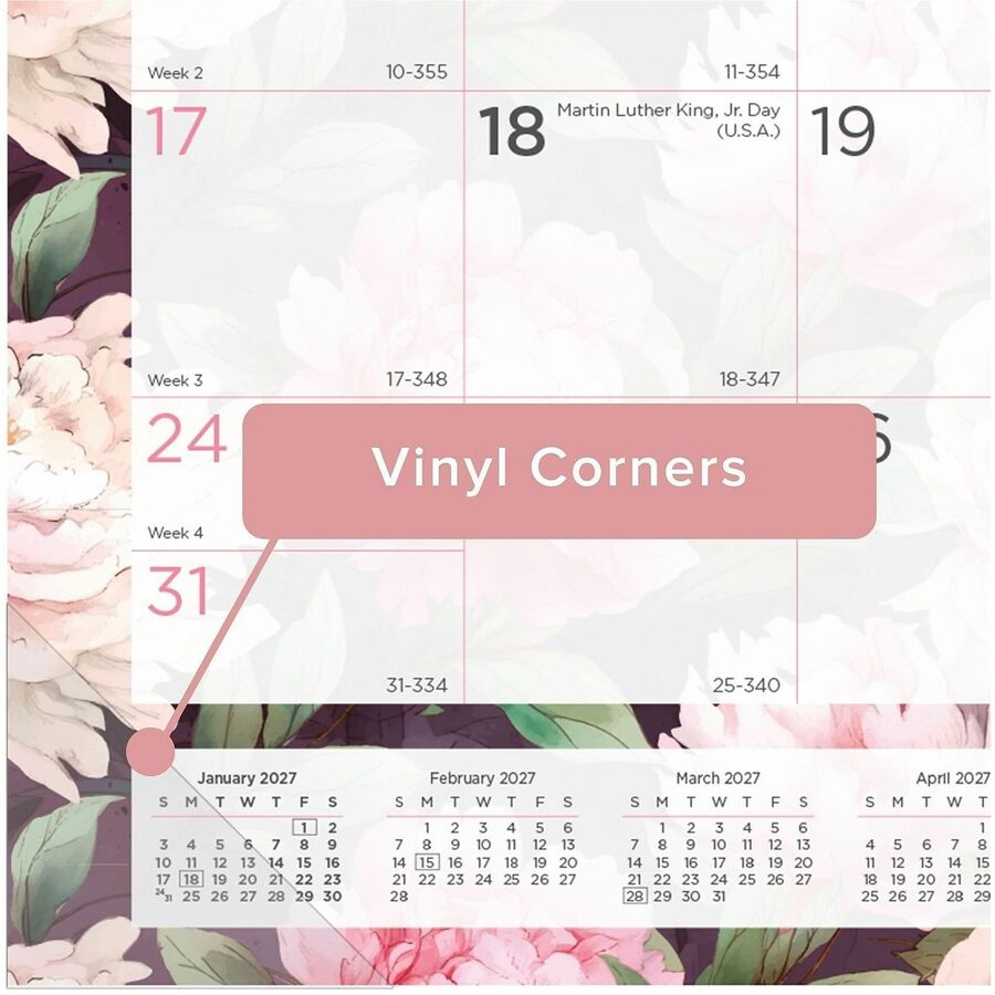 Picture of Brownline Monthly Floral Desk Pad