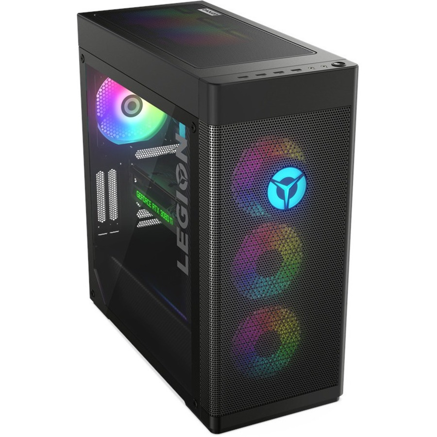 Lenovo Legion T7 34IAZ7 90S1000KUS Gaming Desktop Computer - Intel Core i9 12th Gen i9-12900K Hexadeca-core (16 Core) 3.20 GHz - 32 GB RAM DDR5 SDRAM - 1 TB HDD - 1 TB M.2 PCI Express NVMe 4.0 x4 SSD - Tower - Black