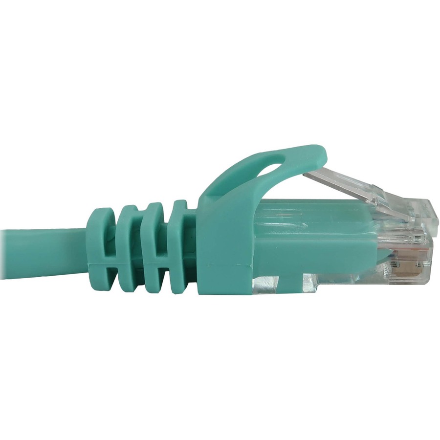Eaton Tripp Lite Series Cat6a 10G Snagless Molded UTP Ethernet Cable (RJ45 M/M), PoE, Aqua, 15 ft. (4.6 m)