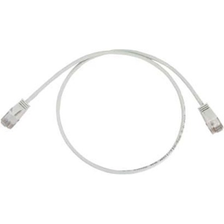Eaton Tripp Lite Series Cat6a 10G Snagless Molded Slim UTP Ethernet Cable (RJ45 M/M), PoE, White, 15 ft. (4.6 m)