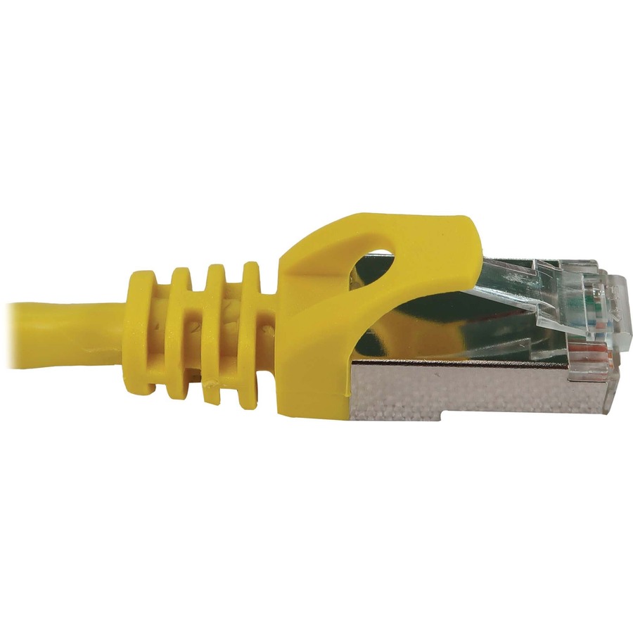 Eaton Tripp Lite Series Cat6a 10G Snagless Shielded Slim STP Ethernet Cable (RJ45 M/M), PoE, Yellow, 7 ft. (2.1 m)