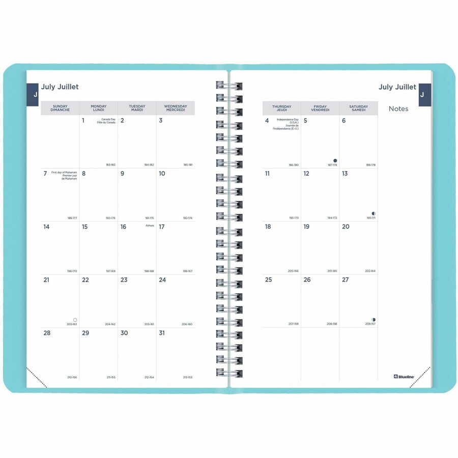 Blueline Academic Weekly Planner Fashion 2024-2025 - Blue - Bilingual