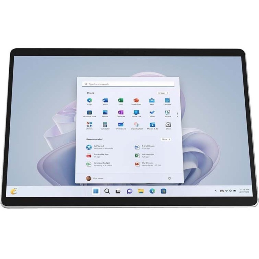 Microsoft Surface Pro 9 Tablet - 13" - Core i5 12th Gen i5-1245U Deca-core (10 Core) - 8 GB RAM - 128 GB SSD - Windows 11 Pro 64-bit - Platinum
