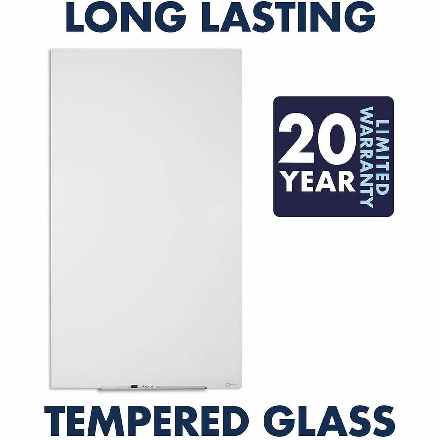 Quartet InvisaMount Vertical Glass Dry-Erase Board - 28x50