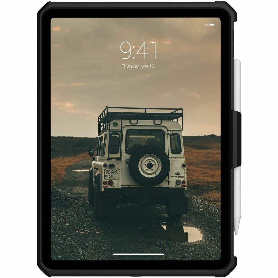 UAG Scout black rugged case with kickstand and handstrap for iPad 11 A16 and iPad 10.9 10th Gen — alternate view 3