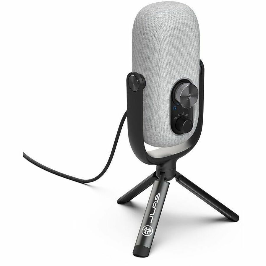 White EPIC TALK USB desktop microphone for meetings and voice recording — alternate view 3