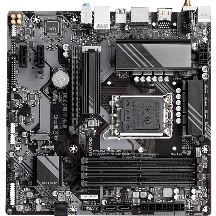 Gigabyte Ultra Durable B760m Ds3h Ax Gaming Desktop Motherboard Intel B760 Chipset Socket