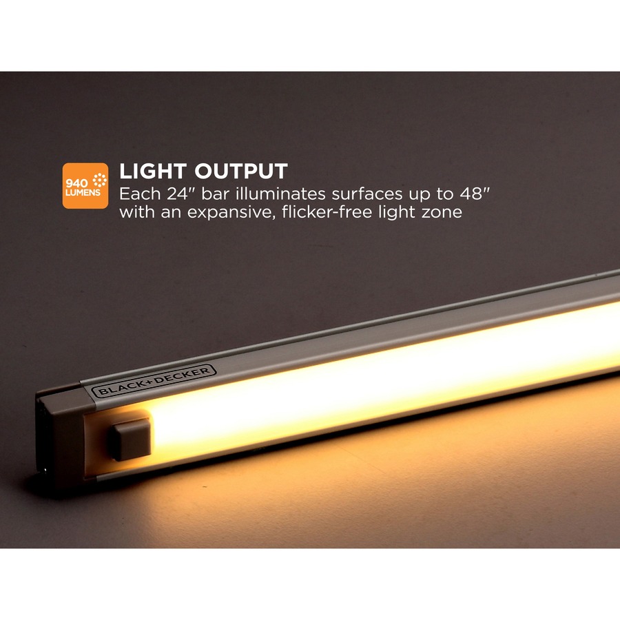 Bostitch LED Under Cabinet Lighting Kit - Gray - Kopy Kat Office