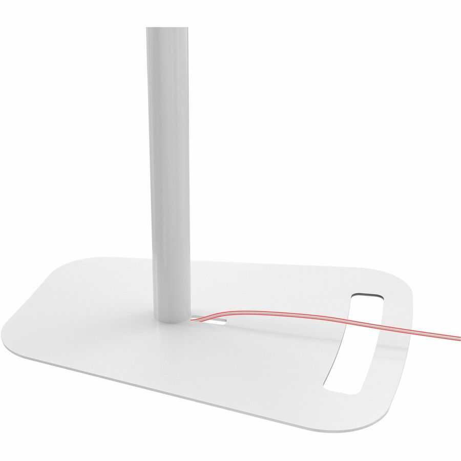 CTA Digital Premium Security Swan Neck Floor Stand with VESA Plate (White)