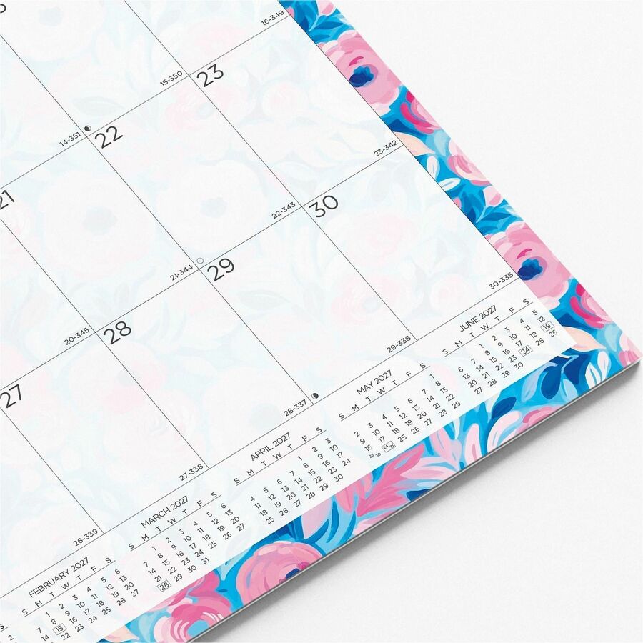 Picture of Blueline Abstract Floral Monthly Wall Calendar