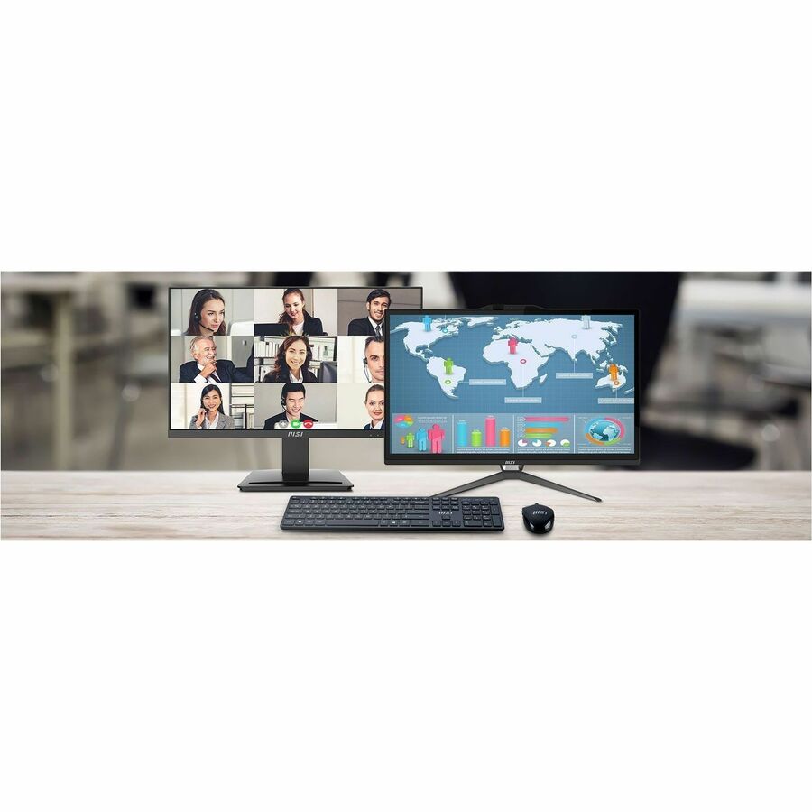 MSI Pro PRO AP222T 13M-068US All-in-One Desktop PC- Intel Pentium Gold G7400 - 4 GB - 128 GB SSD - 22" Full HD Touchscreen display