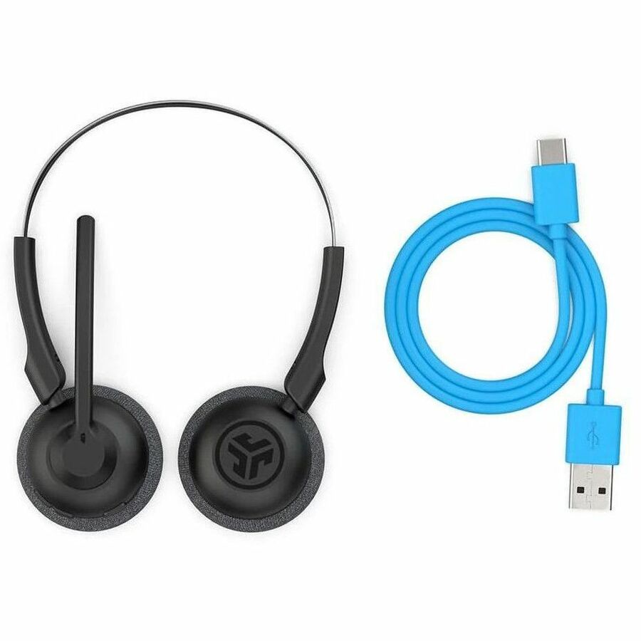 JLab Go Work Pop wireless headset in black for business calls — alternate view 3