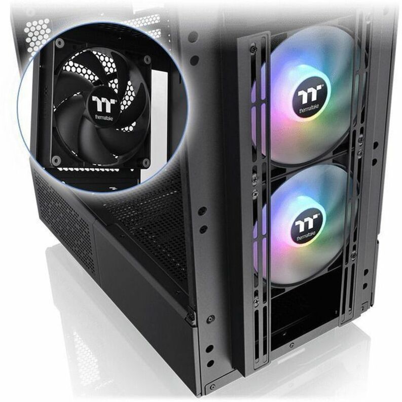 Thermaltake Ceres 300 Black Mid Tower E-ATX Computer Case With Tempered  Glass Side Panel; 2xCT140 ARGB Fan Preinstalled; Rotational PCIe Slots &  GPU Holder; CA-1Y2-00M1WN-00 