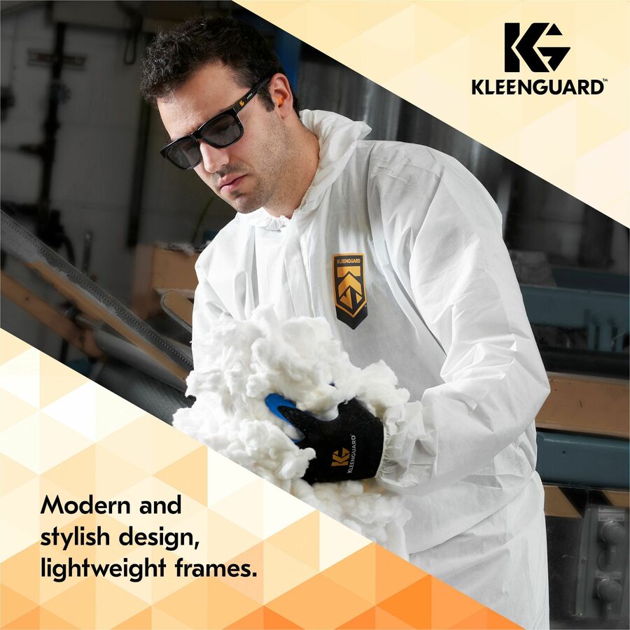 Kleenguard Maverick Safety Eyewear - Recommended for: Eye - Universal Size - UVA, UVB, UVC Protection - Polycarbonate - Durable, Lightweight, Wraparound Frame, Comfortable, Anti-fog, Anti-scratch, Impact Resistant - 12 / Box