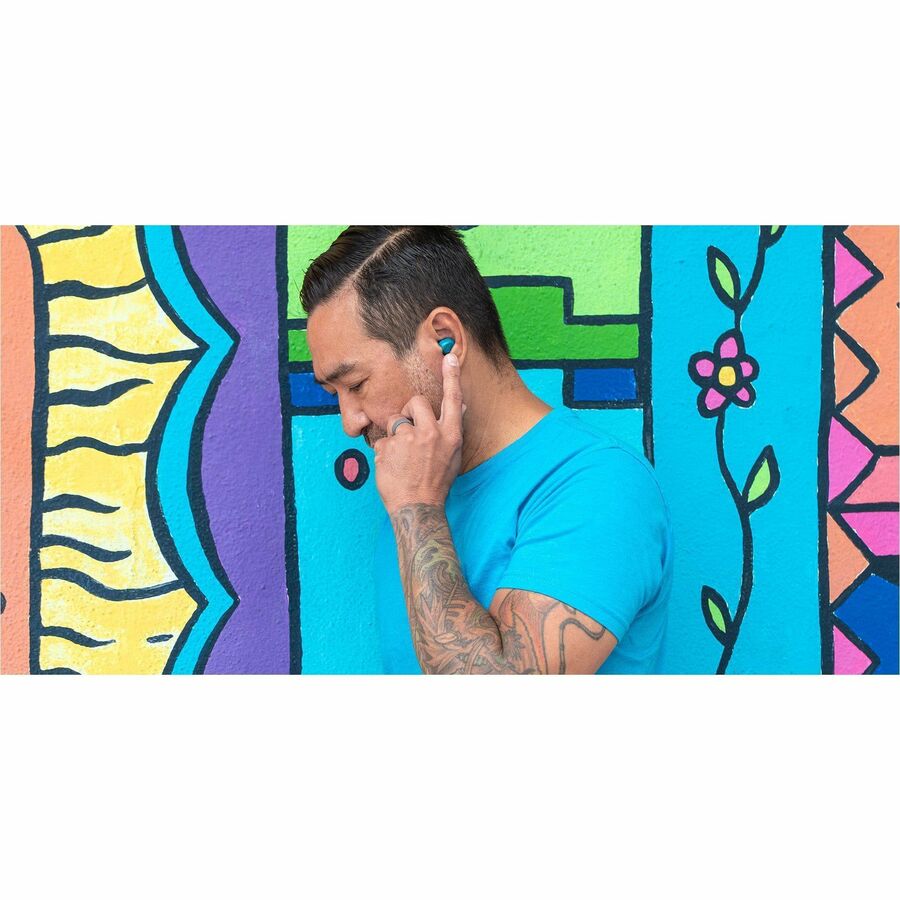 JLab JBuds Mini true wireless earbuds in Aqua, compact in-ear Bluetooth earbuds — alternate view 3