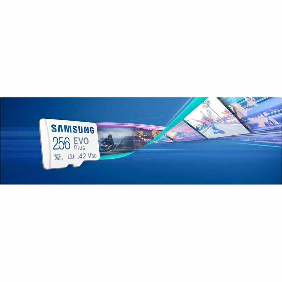 Samsung EVO Plus 256 GB Class 10/UHS-I (U3) V30 microSDXC - 1 Pack - 130 MB/s Read - 10 Year Warranty