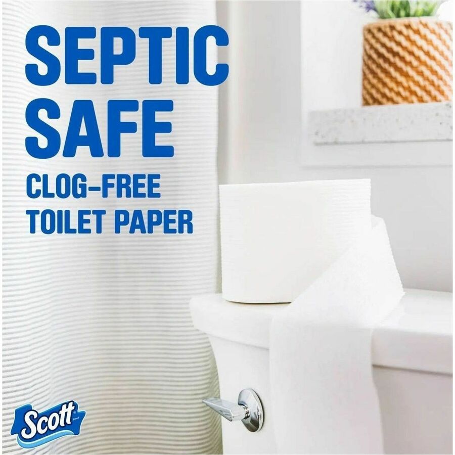 Scott ComfortPlus Toilet Paper - 1 Ply - 231 Sheets/Roll - White - PaperRollRoll - 12 / Pack