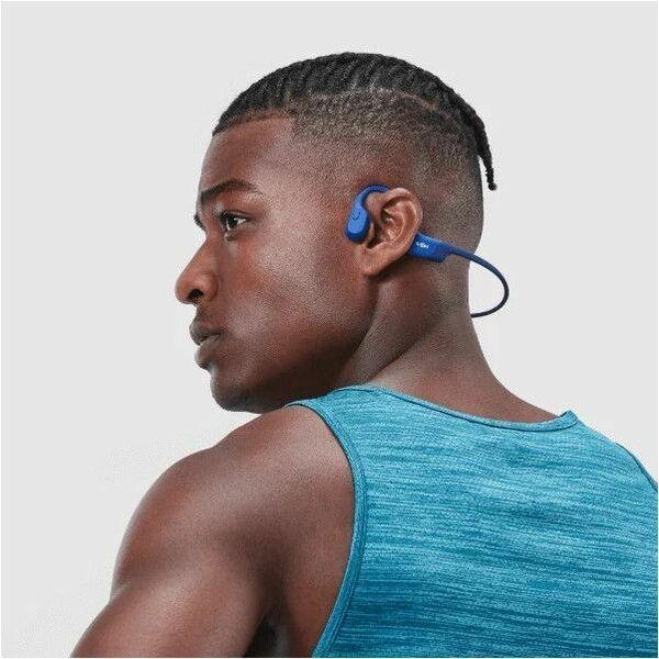 SHOKZ OpenRun BT Bone Conduction Open-Ear Endurance Headphones Blue