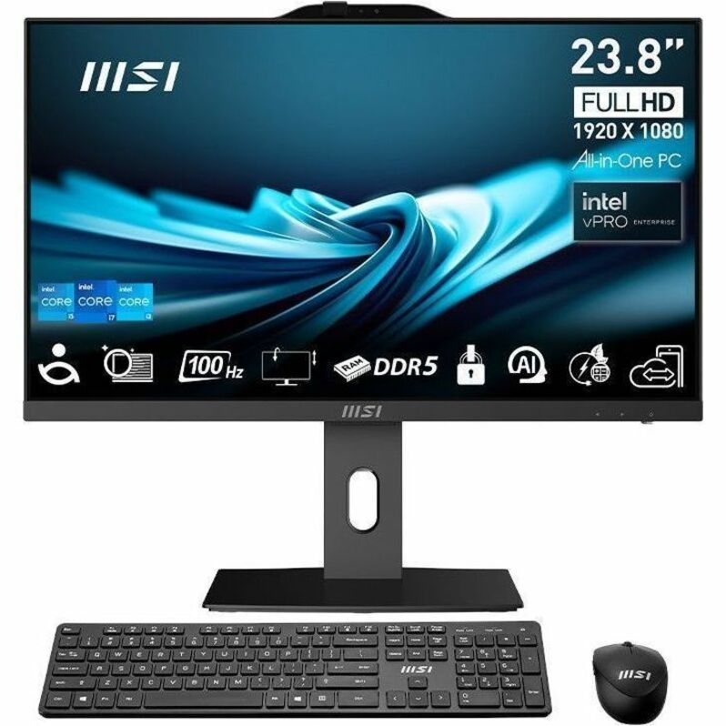 MSI PRO AP242P 14M-643US All-in-One Computer - Intel Core i7 14th Gen i7-14700 - 16 GB - 1 TB SSD - 23.8" IPS Full HD - Desktop - Black - W11 - 1Y Warranty