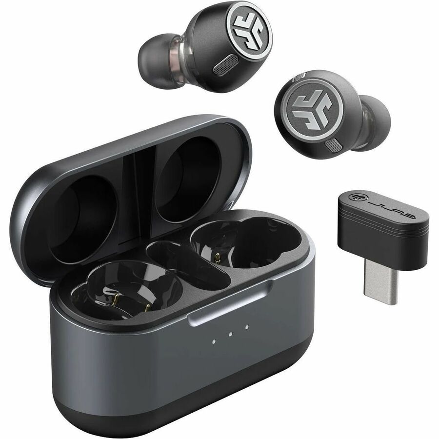 JLab Epic Lab Edition true wireless earbuds in black — alternate view 3