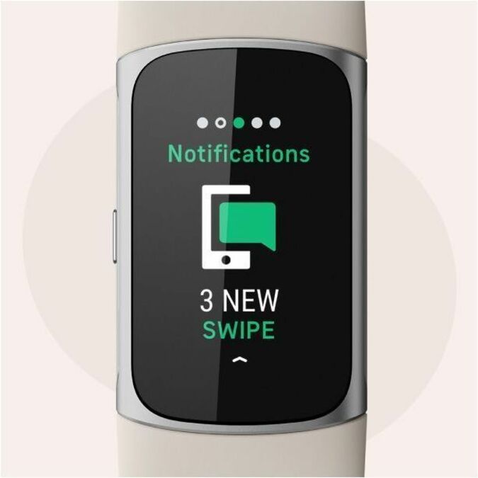 GOOGLE - FITBIT FITBIT CHARGE 6 PORCELAIN/SILVER ALUMINUM — alternate view 3