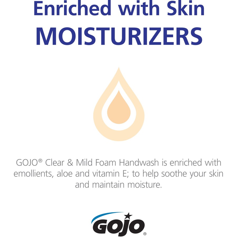 Gojo® ADX-12 Clear/Mild Handwash Refill - 1.25 L - Hand, Skin - Clear - Dye-free, Fragrance-free, Rich Lather - 1 Each - Hand Soaps/Cleaners - GOJ881103