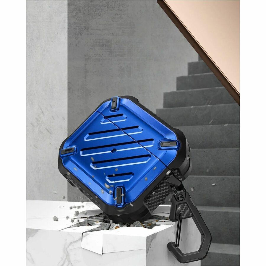 SUPCASE Unicorn Beetle Pro Rugged Charging Case Apple AirPods (Gen 3) - Metallic Blue