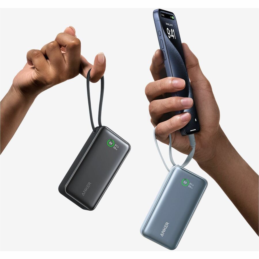 ANKER ANKER NANO POWER BANK 10K MAH 30W BUILT-IN USB-C CABLE BLACK — alternate view 3