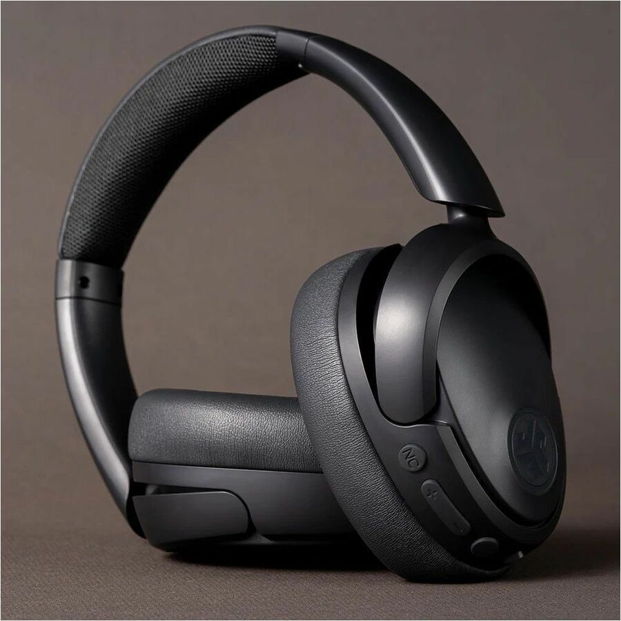 JLab Audio JBuds Lux ANC wireless over-ear headphones in gray and purple — alternate view 3