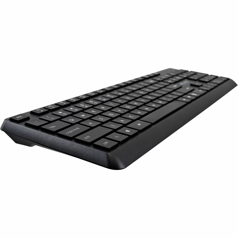 V7 CKW350US 2.4Ghz Wireless Quiet Keyboard and Mouse Combo - US Layout - English (US) - QWERTY - Business - Black - Wireless Connectivity - Full Size - USB Interface - Windows - MacOS - ChromeOS - Multimedia keys - Lasered keycaps - Multimedia Hot Key(s) - Desktop - Batteries Included