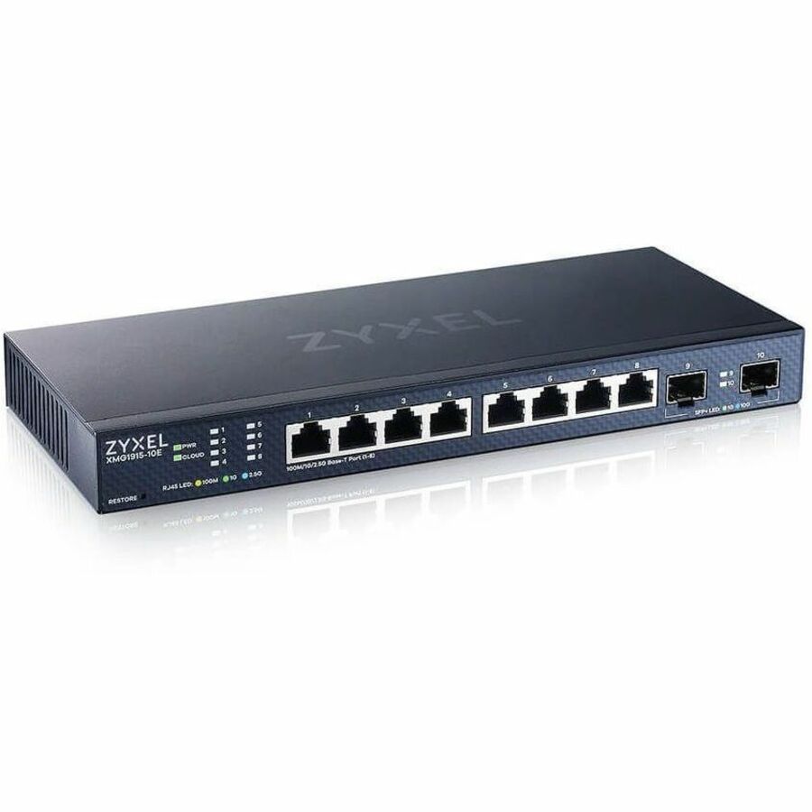 Zyxel XMG1915-10E 8-port 2.5GbE smart managed switch with 2 SFP+ uplinks — alternate view 3