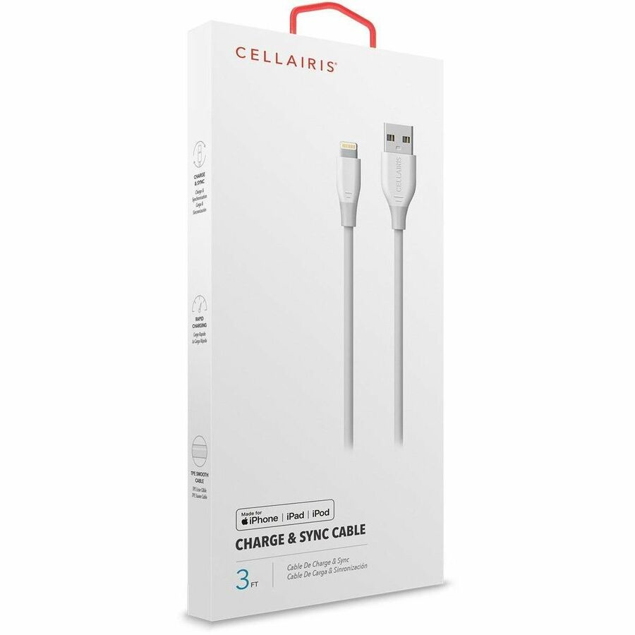 3 ft USB-A to Lightning charging cable for Apple devices — alternate view 3