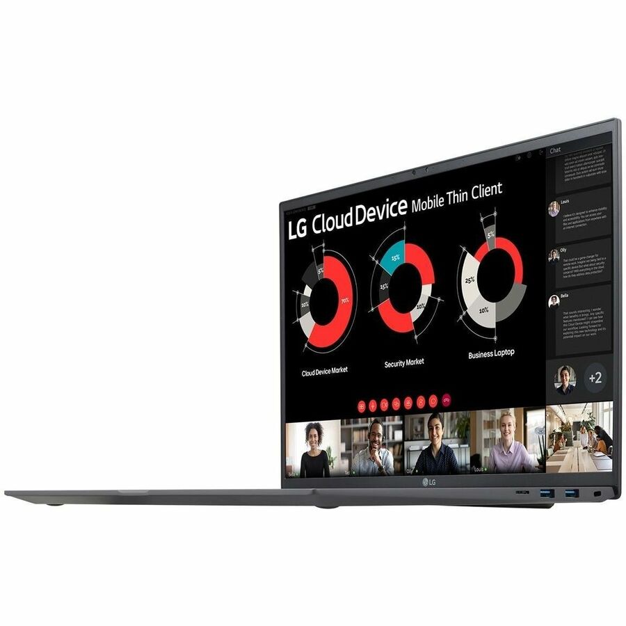 LG gram 17ZT90R-G.AX34U1 17" Notebook - WQXGA - 60 Hz - Intel Core i3 13th Gen - 8 GB - 256 GB PCI Express NVMe 4.0 SSD - Charcoal Gray
