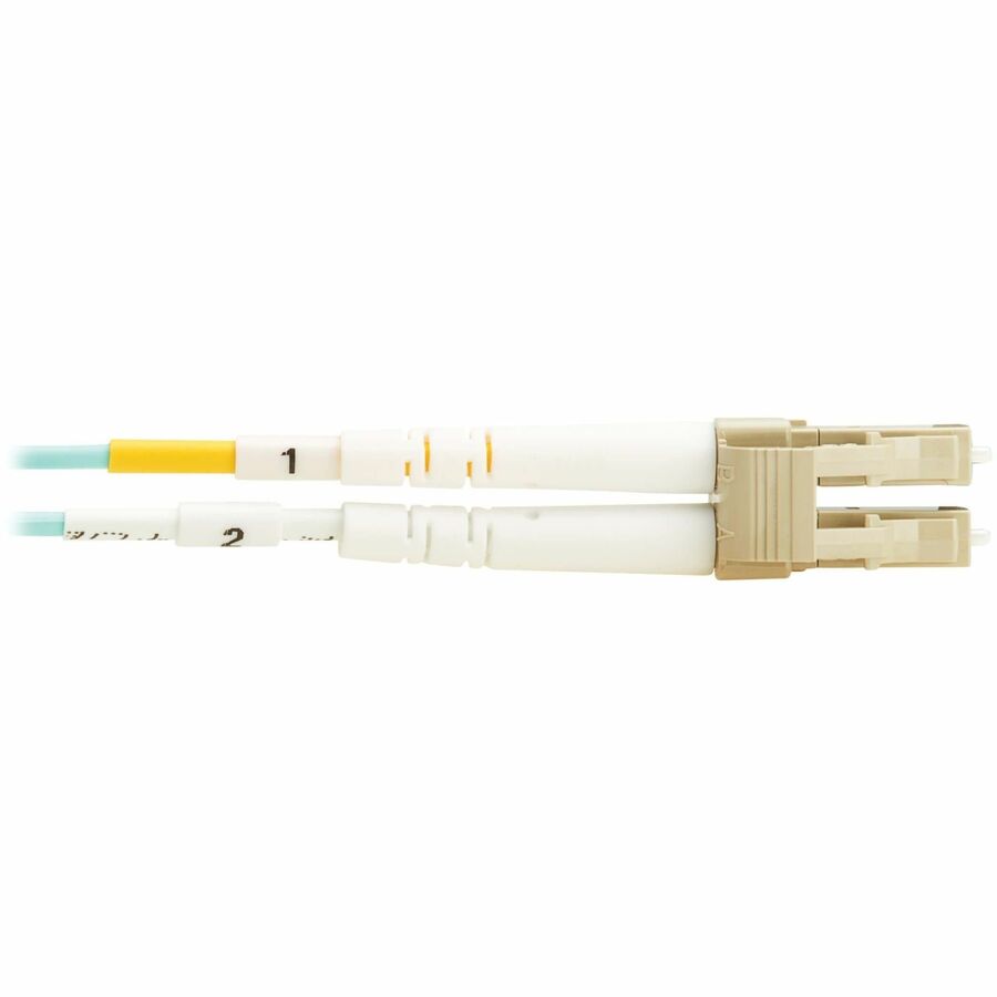 Eaton Tripp Lite Series 10Gb/40Gb/100Gb Duplex Multimode 50/125 OM4 LSZH Fiber Patch Cable (LC/LC), Aqua, 5M (16.4 ft.), TAA