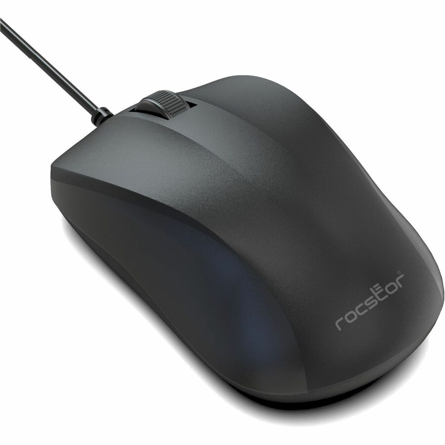 Rocstor Premium QM1 Silent Clicking USB Wired Contoured Mouse - 1200 dpi