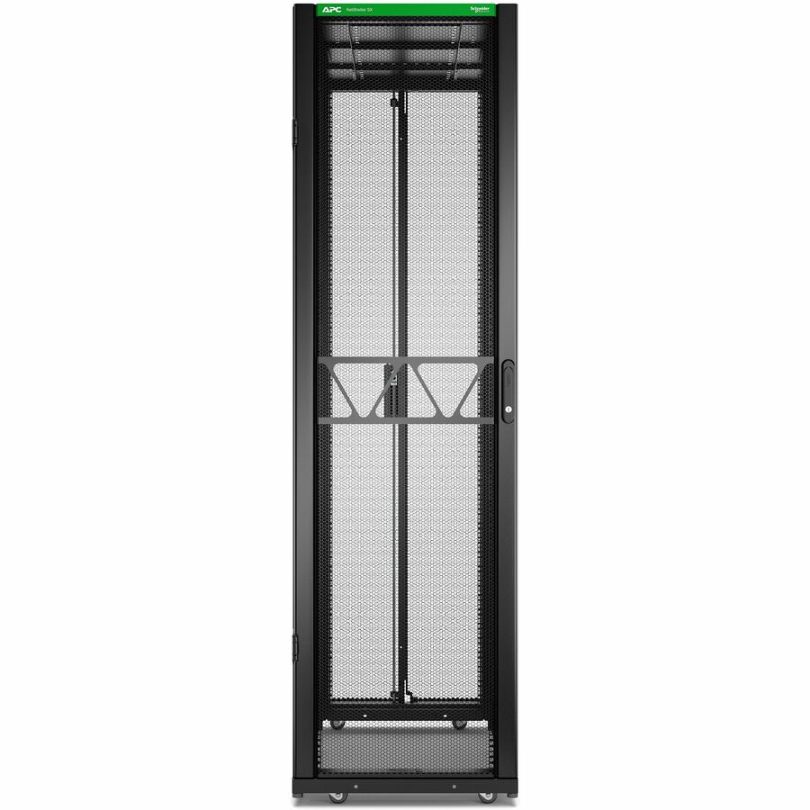APC NetShelter SX Server Rack Gen 2, 45U, 2124H x 600W x 1200D mm, with Sides, Black [TAA]
