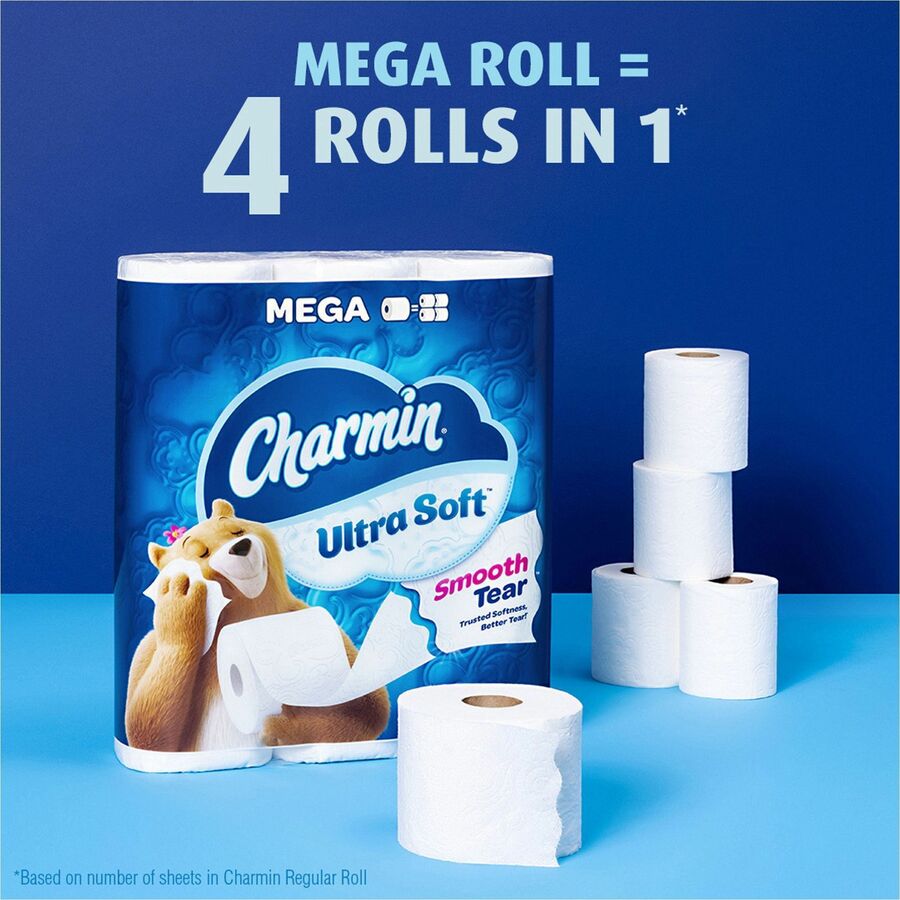 Charmin Ultra Soft Bath Tissue - 2 Ply - 224 Sheets/Roll - White - 4 Rolls Per Pack - 8 / Carton