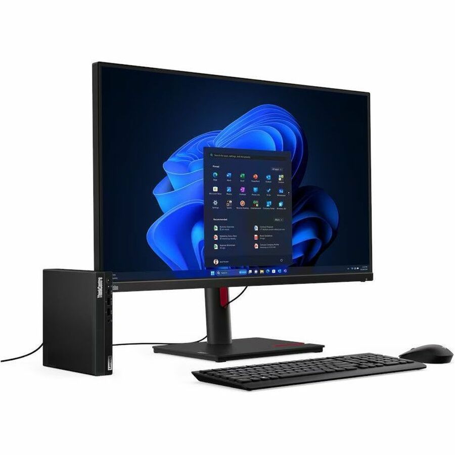 Lenovo ThinkCentre M75q Gen 5 12RQ000PUS Desktop Computer - AMD Ryzen 3 PRO 8300GE - 16 GB - 1 TB SSD - Tiny - Black