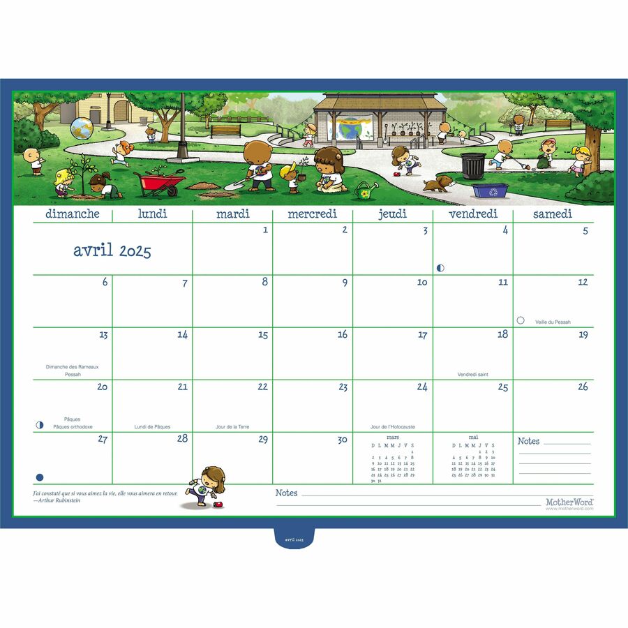 Calendrier familial de frigo MotherWord&reg; (2024-2025) - Mead