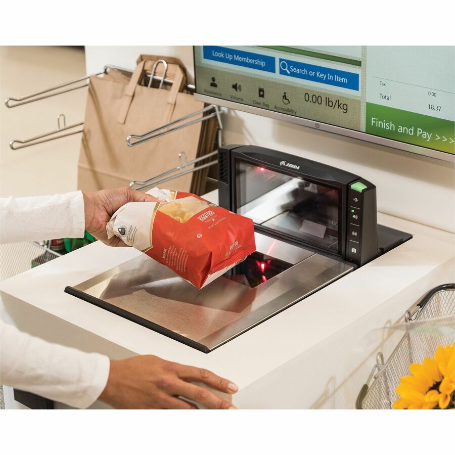 Zebra MX72-SR000WW countertop barcode scanner for point-of-sale checkout lanes — alternate view 3