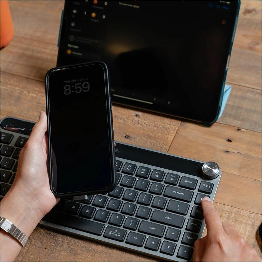 JLab Audio EPIC Mini Wireless Keyboard compact, backlit keys, black — alternate view 3